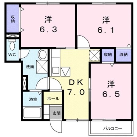 プロムナード壱番館の物件間取画像